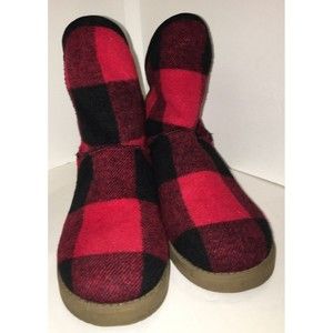 Women’s Indigo Road Red Buffalo Plaid Ankle Boots SIZE 6.5 M